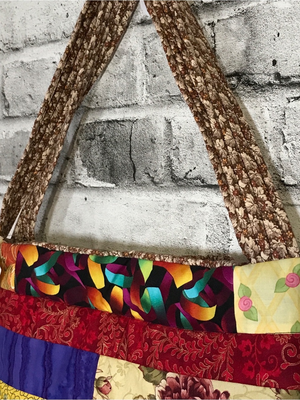 Handmade Multicolor Patchwork Tote Bag - Picture 3 of 6